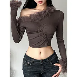 StyleCast x Revolte Women Solid One Shoulder Top-picture-31