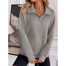 StyleCast x Revolte Women Solid Shirt Collar Pullover Sweatshirt-picture-23
