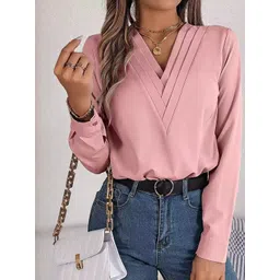 StyleCast x Revolte Women Solid V-Neck Top-picture-19