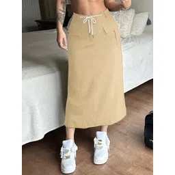 StyleCast x Revolte Women Straight Tie-Ups Midi Skirt-picture-16