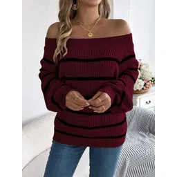 StyleCast x Revolte Women Striped Off-Shoulder Pullover-picture-20