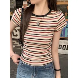 StyleCast x Revolte Women Striped Round Neck Top-picture-13