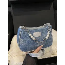 StyleCast x Revolte Women Textured Baguette Embellished Shoulder Bag-image-13