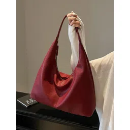 StyleCast x Revolte Women Textured Half Moon Shoulder Bag-image-42