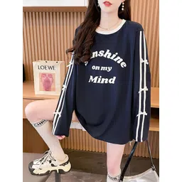 StyleCast x Revolte Women Typography Printed Round Neck Cotton Oversized T-shirt-picture-18