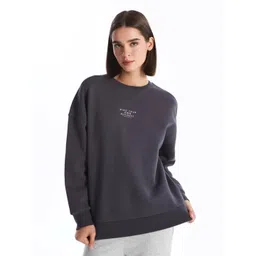 StyleCast x Revolte Women Typography Printed Round Neck Long Sleeve Cotton Sweatshirt-picture-21