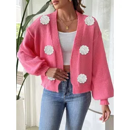 StyleCast x Revolte Women V-Neck Long Sleeves Front-Open Cardigan-picture-37