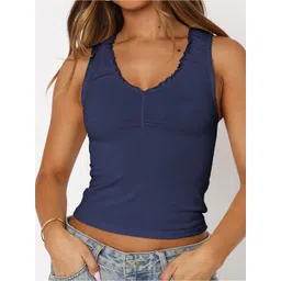 StyleCast x Revolte Women V-Neck Sleeveless Crop Fitted Top-picture-19