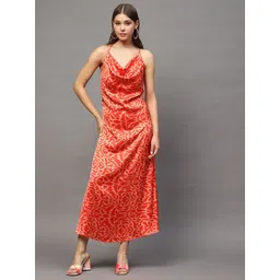 StyleCast X SERA Animal Print Satin A-Line Maxi Dress-picture-16