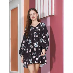 StyleCast X SERA Floral Print Crepe Fit & Flare Mini Dress-picture-15