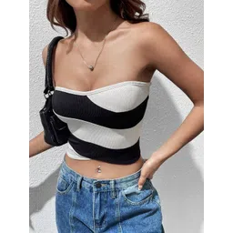 Stylecast X Slyck Colourblocked Strapless Tube Crop Top-picture-23
