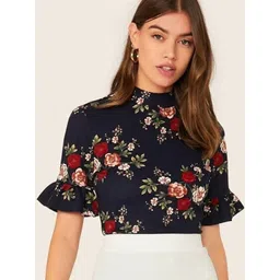 Stylecast X Slyck Floral Print Ruffles Top-picture-33