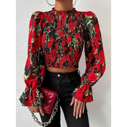 Stylecast X Slyck Floral Printed High Neck Top-picture-37