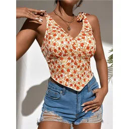 Stylecast X Slyck Floral Printed V-Neck Top-picture-31