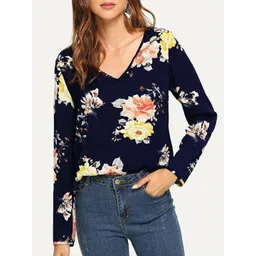 Stylecast X Slyck Floral Printed V-Neck Top-picture-33