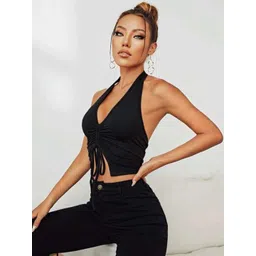 Stylecast X Slyck Halter Neck Styled Back Top image 4