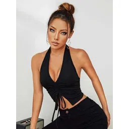 Stylecast X Slyck Halter Neck Styled Back Top image 1