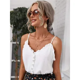 Stylecast X Slyck Shoulder Straps Ruffles Top-picture-27