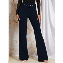 Stylecast X Slyck Solid Belted Flared Trouser image 1