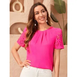 Stylecast X Slyck Solid Round Neck Top-picture-11