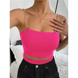 Stylecast X Slyck White Square Neck Sleeveless Cut Out Detail Fitted Crop Top-picture-37