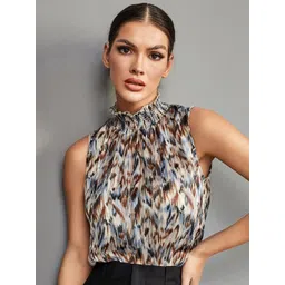 Stylecast X Slyck Women Animal Print Ruffles Regular Top-picture-31