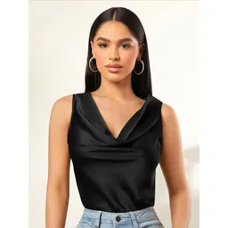 Stylecast X Slyck Women Solid Pattern Cowl Neck Regular Top-picture-21