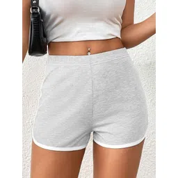 Stylecast X Slyck Women Solid Pattern High-Rise Slip-On Shorts-picture-23