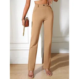 Stylecast X Slyck Women Solid Pattern Regular Trouser-picture-20