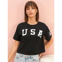 Stylecast X Slyck Women Typography Printed Round Neck Cotton T-shirt-picture-13