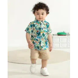 styleconnect Boys Tropical Print Regular Fit Shirt-picture-43