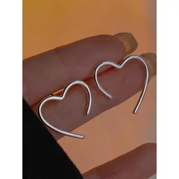 styledose Sterling Silver-Plated Heart Shaped Studs-picture-21