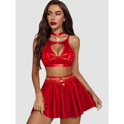 styledose Women Self Design Shoulder Straps Baby Doll-picture-19