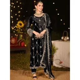 Stylee LIFESTYLE Embroidered Velvet Unstitched Dress Material-picture-42