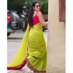 styleelite Women Georgette Saree with Lace Border-picture-31