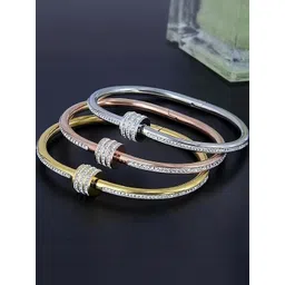 STYLEKRAFT Stainless Steel Brass-Plated Bracelet-picture-16