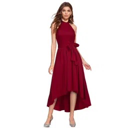 STYLENZA Halter Neck Fit & Flare Midi Dress-picture-12