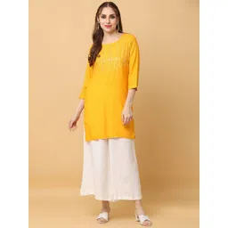 STYLERISE Embroidered Round Neck Straight Kurta-picture-33
