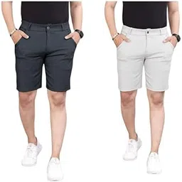 styles era Men Twill Lycra Shorts Pack of 2 | Stretchable Comfortable Casual Wear | Gym Workout Running Sports Shorts-picture-24