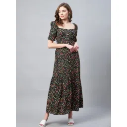 StyleStone Black Floral Print Maxi Dress-picture-25