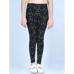 StyleStone Girls Black Printed Leggings-picture-34