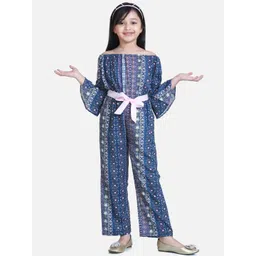 StyleStone Girls Blue Printed Basic Jumpsuit-picture-41