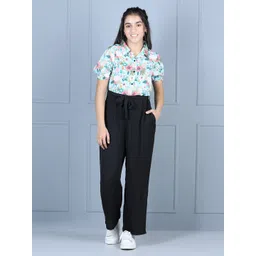 StyleStone Girls Green & Black Printed Basic Jumpsuit-picture-54