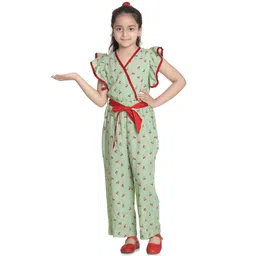 StyleStone Girls Green & Red Printed Basic Jumpsuit-picture-58