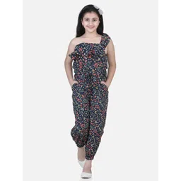 StyleStone Girls Navy Blue & Red Off-Shoulder Printed Basic Jumpsuit-picture-47