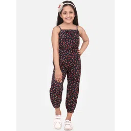 StyleStone Girls Navy Blue & Red Printed Basic Jumpsuit-picture-55