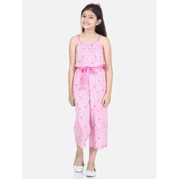 StyleStone Girls Pink Printed Basic Jumpsuit-picture-53
