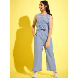 StyleStone Girls Printed Sleeveless Cotton Basic Jumpsuit-picture-15