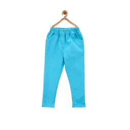 StyleStone Girls Turquoise Blue Stretchable Denim Jeggings-picture-46