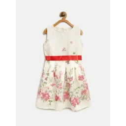 Stylestone Kids Light Yellow Printed Dress With Tie Belt-picture-25